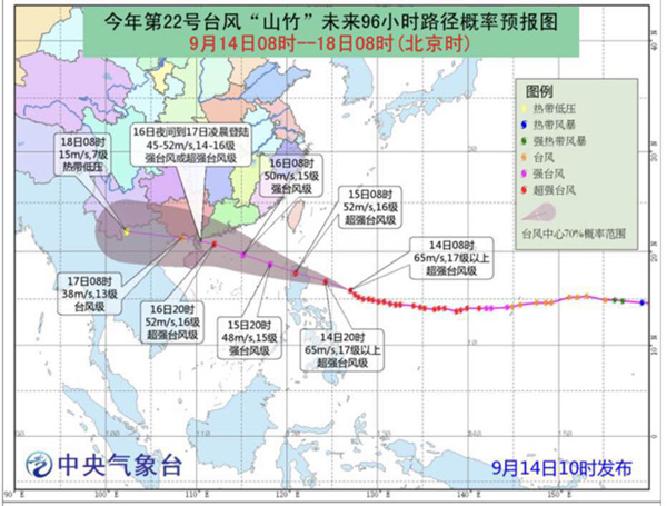 最強(qiáng)臺(tái)風(fēng)“山竹”來(lái)了！華南將遭遇狂風(fēng)暴雨